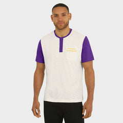 Darius Rucker Collection Henley Colorblock Slub Pocket T-Shirt - Minnesota Vikings