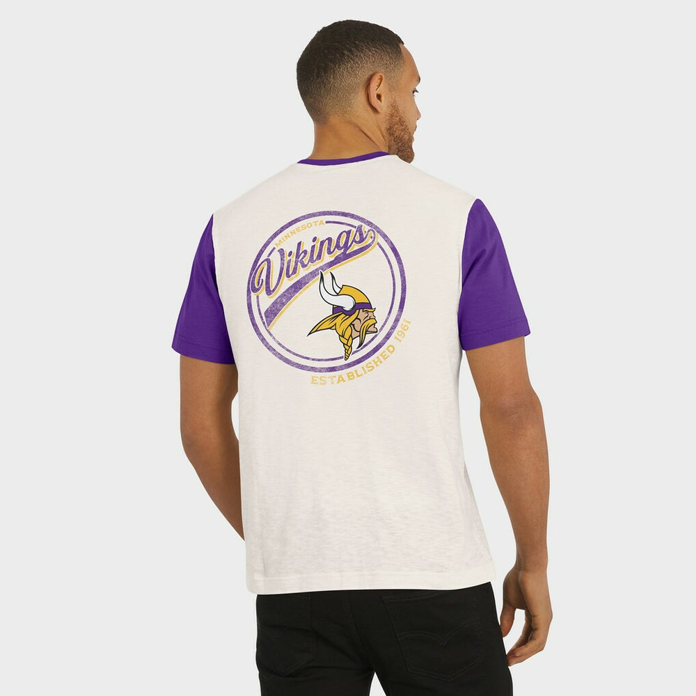 Darius Rucker Collection Henley Colorblock Slub Pocket T-Shirt - Minnesota Vikings