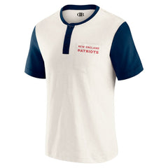 Darius Rucker Collection Henley Colorblock Slub Pocket T-Shirt - New England Patriots