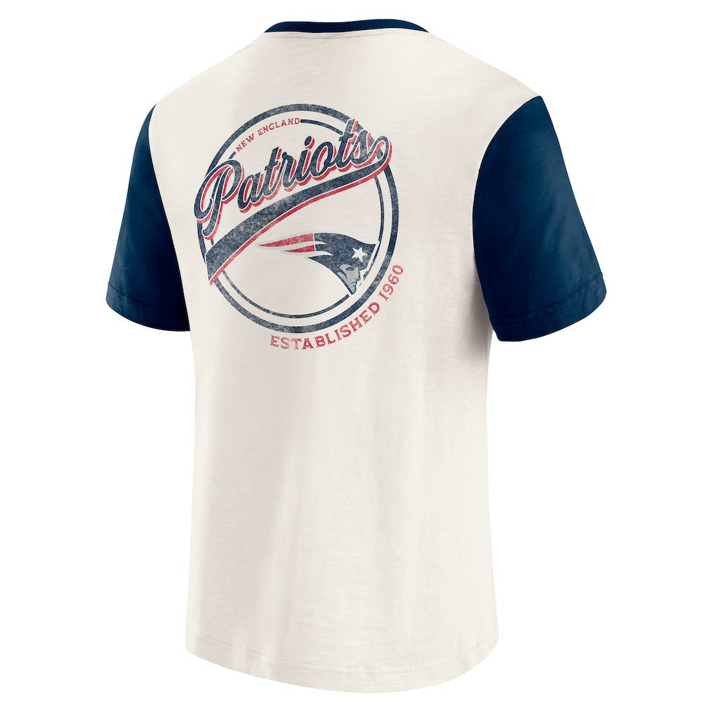 Darius Rucker Collection Henley Colorblock Slub Pocket T-Shirt - New England Patriots