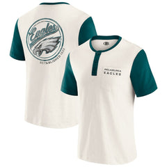 Darius Rucker Collection Henley Colorblock Slub Pocket T-Shirt - Philadelphia Eagles