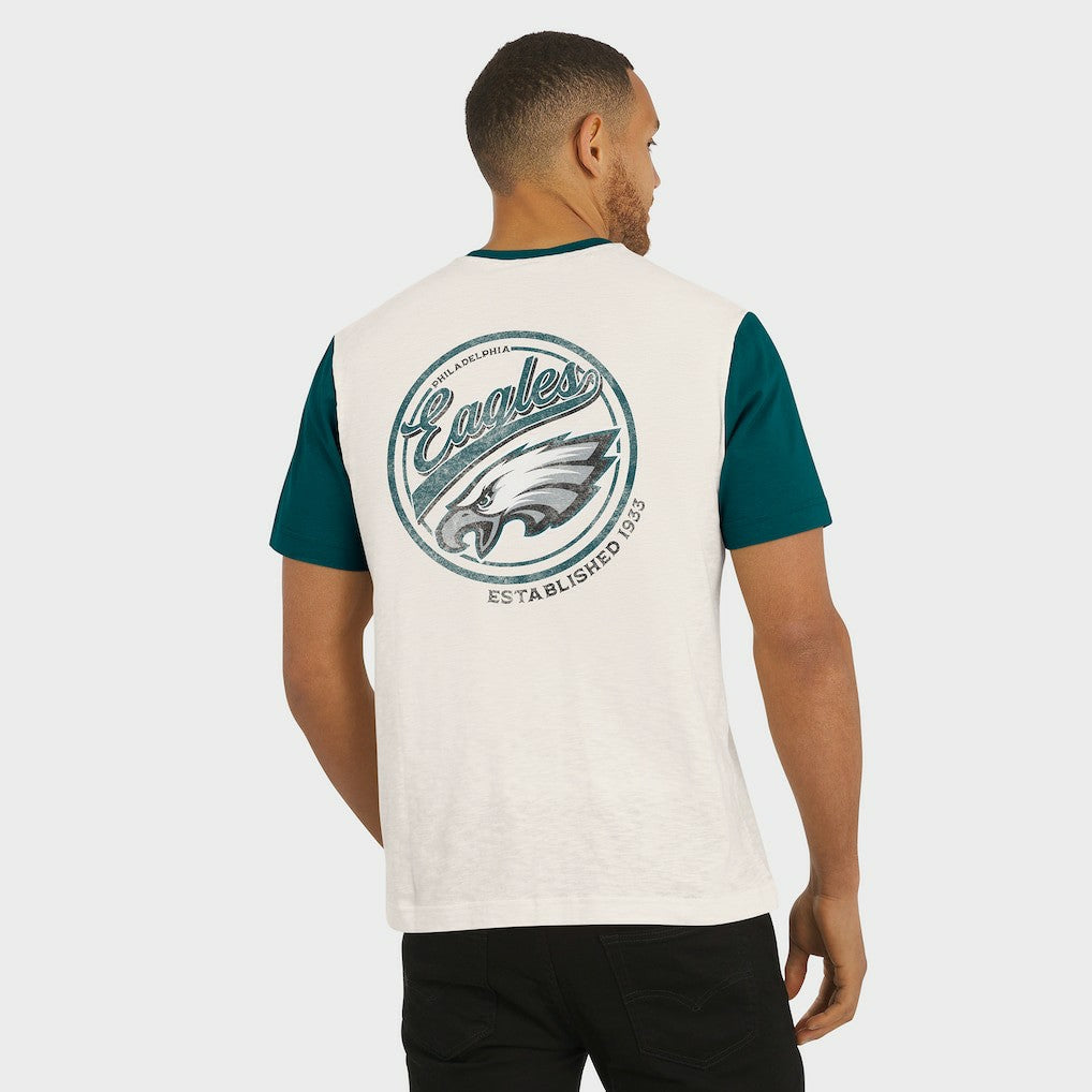 Darius Rucker Collection Henley Colorblock Slub Pocket T-Shirt - Philadelphia Eagles