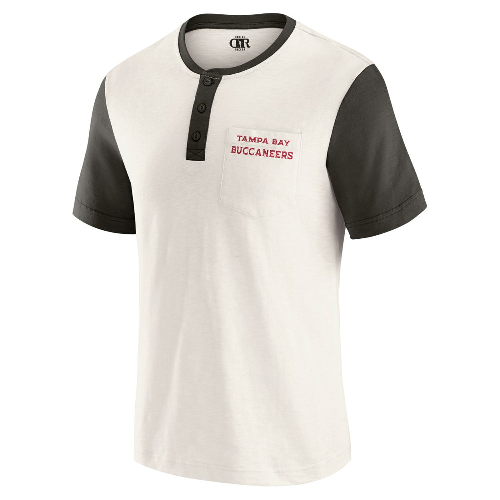 Darius Rucker Collection Henley Colorblock Slub Pocket T-Shirt - Tampa Bay Buccaneers