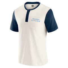 Darius Rucker Collection Henley Colorblock Slub Pocket T-Shirt - Tennessee Titans