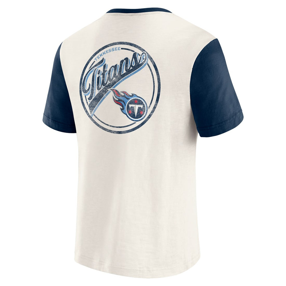 Darius Rucker Collection Henley Colorblock Slub Pocket T-Shirt - Tennessee Titans
