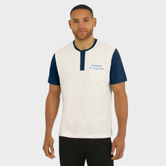 Darius Rucker Collection Henley Colorblock Slub Pocket T-Shirt - Tennessee Titans