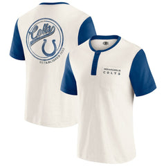 Darius Rucker Collection Henley Colorblock Slub Pocket T-Shirt - Indianapolis Colts