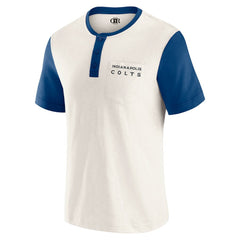 Darius Rucker Collection Henley Colorblock Slub Pocket T-Shirt - Indianapolis Colts