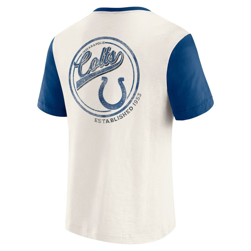 Darius Rucker Collection Henley Colorblock Slub Pocket T-Shirt - Indianapolis Colts