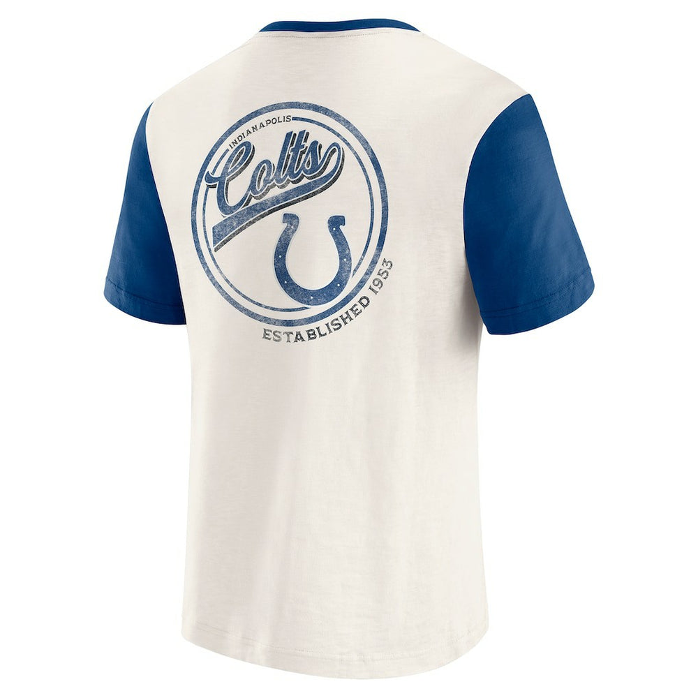 Darius Rucker Collection Henley Colorblock Slub Pocket T-Shirt - Indianapolis Colts