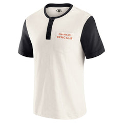 Darius Rucker Collection Henley Colorblock Slub Pocket T-Shirt - Cincinnati Bengals
