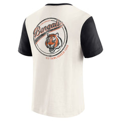 Darius Rucker Collection Henley Colorblock Slub Pocket T-Shirt - Cincinnati Bengals