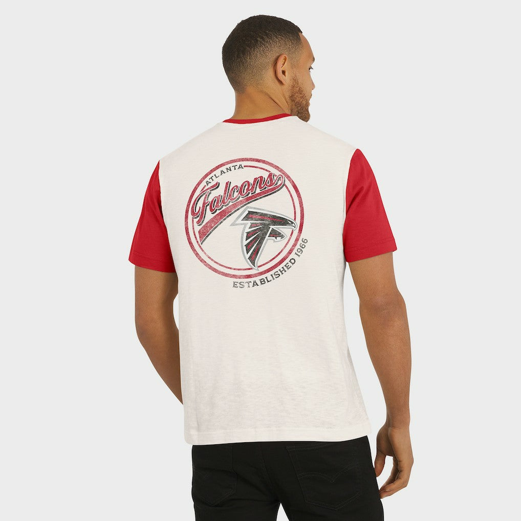 Darius Rucker Collection Henley Colorblock Slub Pocket T-Shirt - Atlanta Falcons