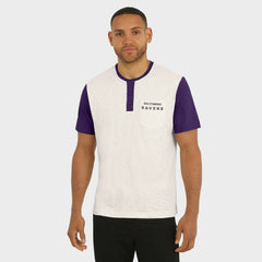 Darius Rucker Collection Henley Colorblock Slub Pocket T-Shirt - Baltimore Ravens