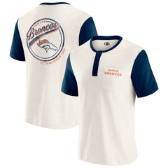 Darius Rucker Collection Henley Colorblock Slub Pocket T-Shirt - Denver Broncos