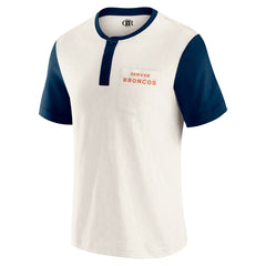 Darius Rucker Collection Henley Colorblock Slub Pocket T-Shirt - Denver Broncos