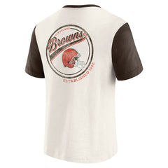 Darius Rucker Collection Henley Colorblock Slub Pocket T-Shirt - Cleveland Browns