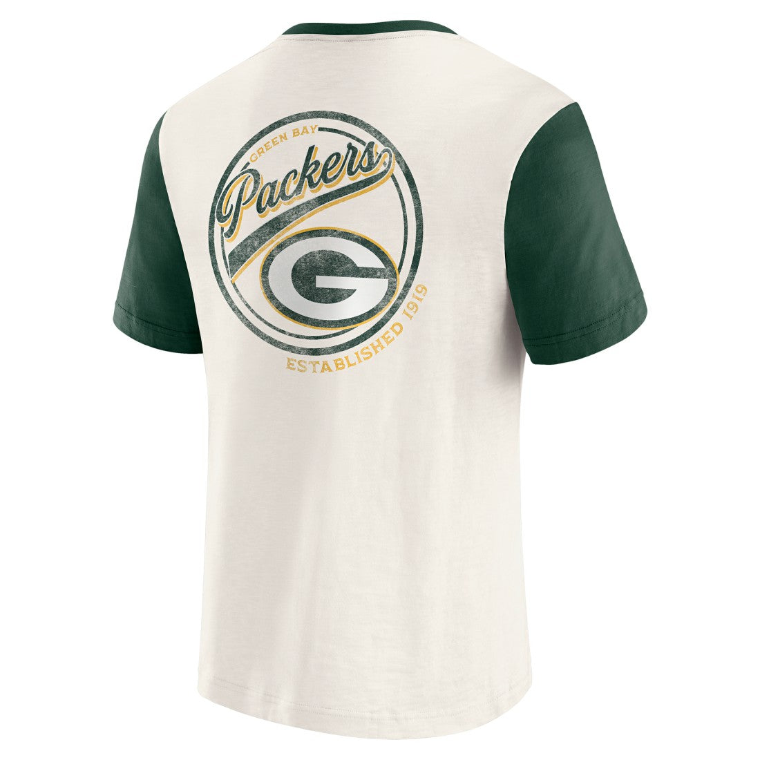 Darius Rucker Collection Henley Colorblock Slub Pocket T-Shirt - Green Bay Packers