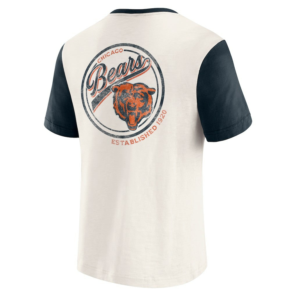 Darius Rucker Collection Henley Colorblock Slub Pocket T-Shirt - Chicago Bears