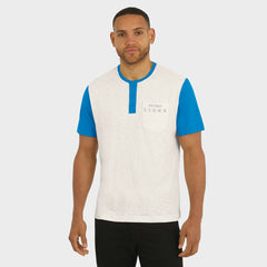 Darius Rucker Collection Henley Colorblock Slub Pocket T-Shirt - Detroit Lions