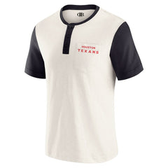 Darius Rucker Collection Henley Colorblock Slub Pocket T-Shirt - Houston Texans