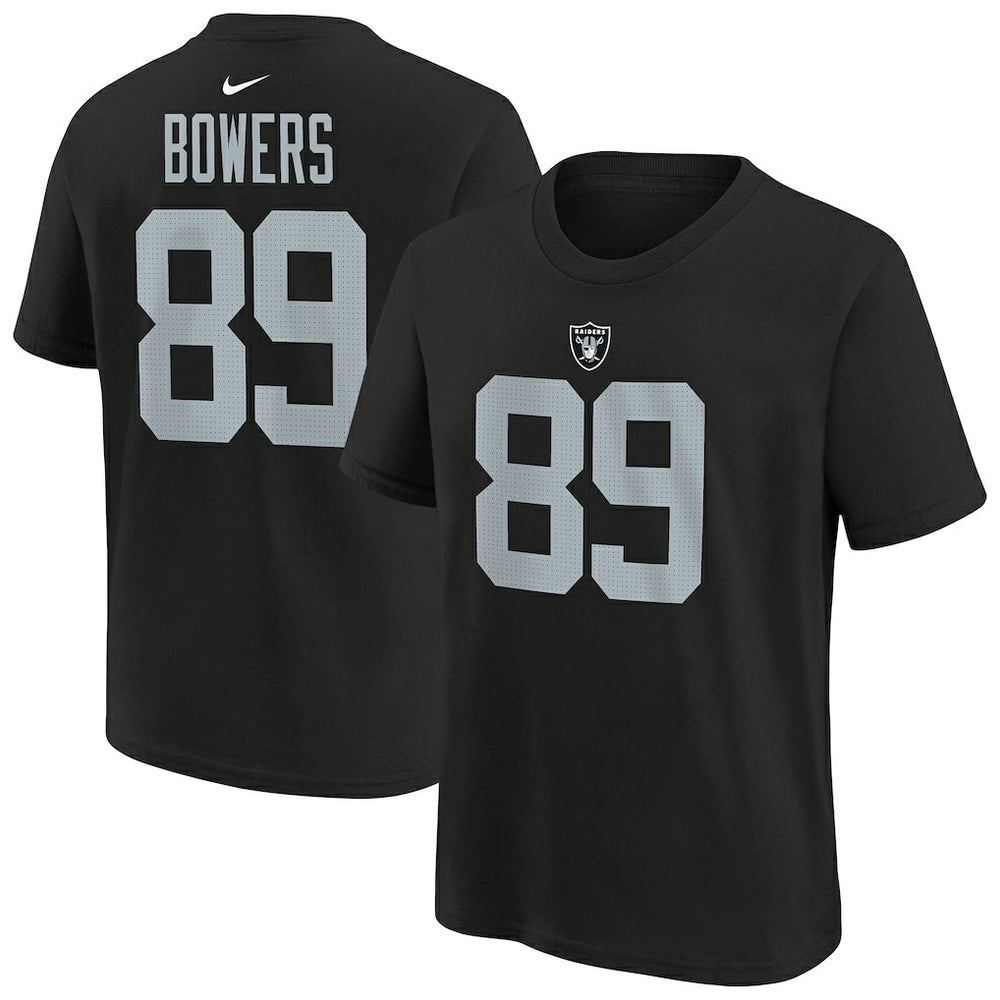 Brock Bowers  Youth Player Name & Number T-Shirt - Las Vegas Raiders