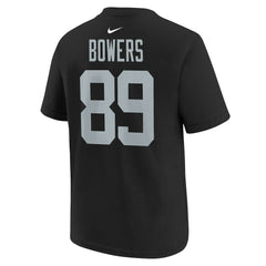 Brock Bowers  Youth Player Name & Number T-Shirt - Las Vegas Raiders