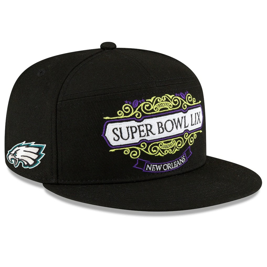 Super Bowl LIX Tarmac Split Panel 9FIFTY Snapback Hat - Philadelphia Eagles