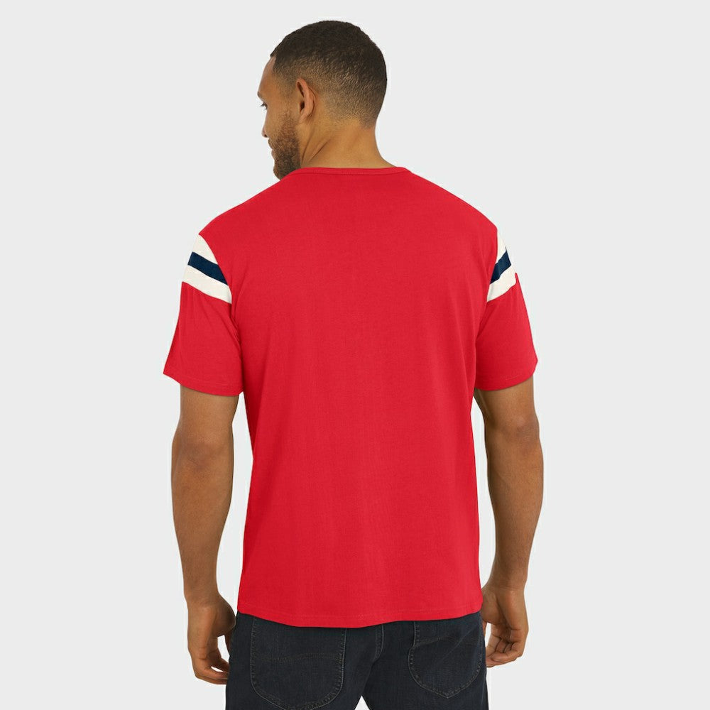 MLB Washington Nationals Darius Rucker Collection by Fanatics Distressed Sleeve Stripe T-Shirt