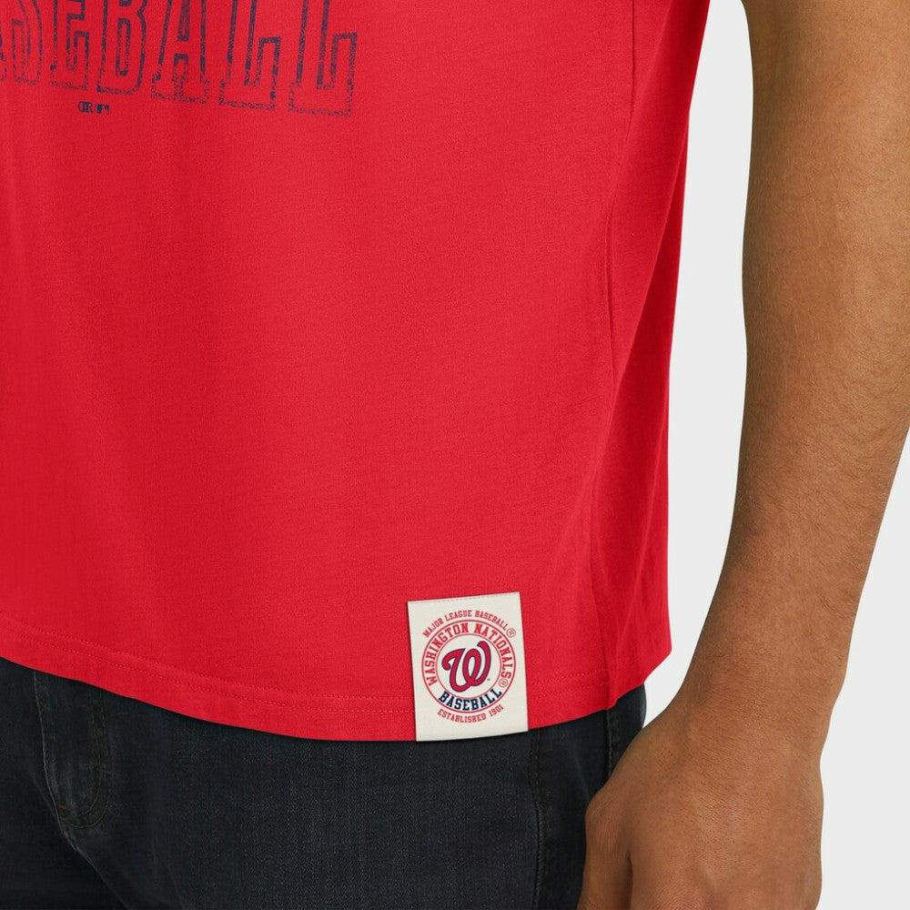 MLB Washington Nationals Darius Rucker Collection by Fanatics Distressed Sleeve Stripe T-Shirt