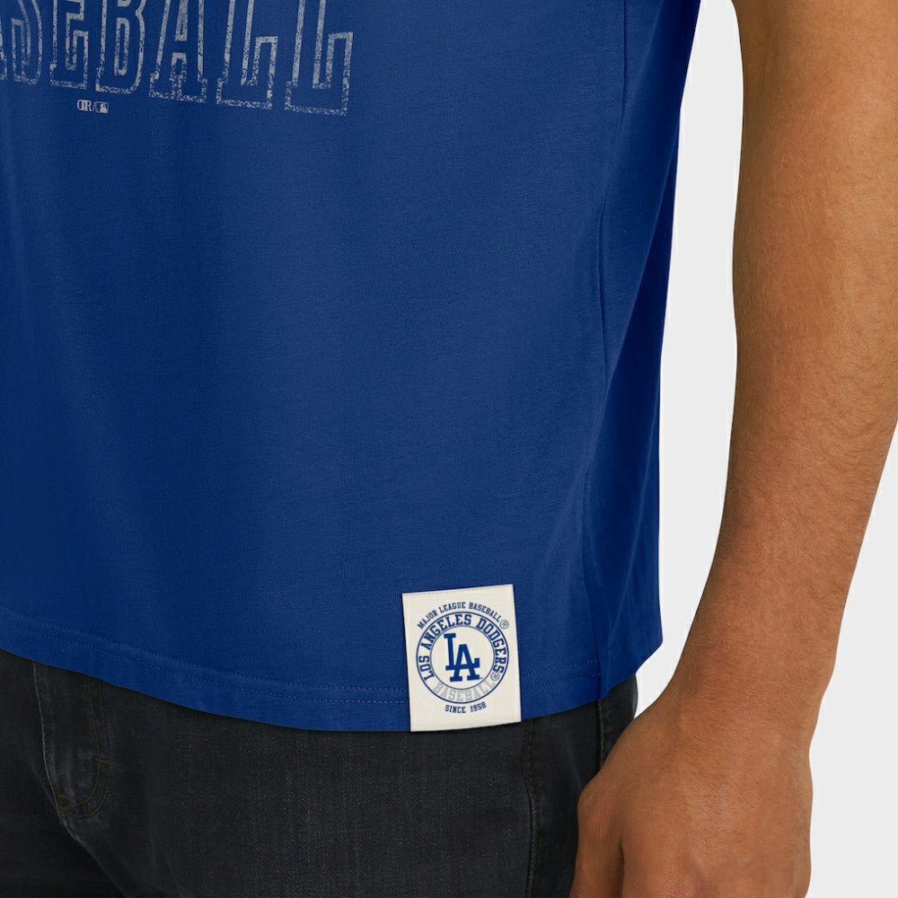 MLB Los Angeles Dodgers Darius Rucker Collection by Fanatics Distressed Sleeve Stripe T-Shirt
