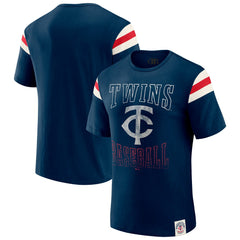 MLB Minnesota Twins Darius Rucker Collection by Fanatics Distressed Sleeve Stripe T-Shirt