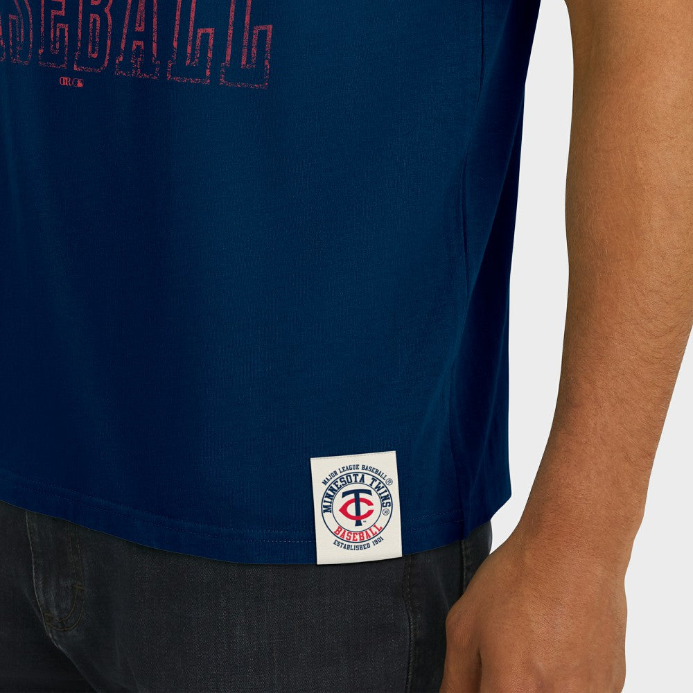 MLB Minnesota Twins Darius Rucker Collection by Fanatics Distressed Sleeve Stripe T-Shirt