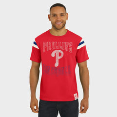 MLB Philadelphia Phillies Darius Rucker Collection by Fanatics Distressed Sleeve Stripe T-Shirt