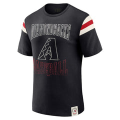 MLB Arizona Diamondbacks Darius Rucker Collection by Fanatics Distressed Sleeve Stripe T-Shirt