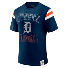 MLB Detroit Tigers Darius Rucker Collection by Fanatics Distressed Sleeve Stripe T-Shirt