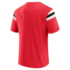 MLB Cincinnati Reds Darius Rucker Collection by Fanatics Distressed Sleeve Stripe T-Shirt