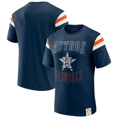 MLB Houston Astros Darius Rucker Collection by Fanatics Distressed Sleeve Stripe T-Shirt