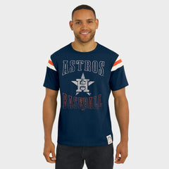 MLB Houston Astros Darius Rucker Collection by Fanatics Distressed Sleeve Stripe T-Shirt