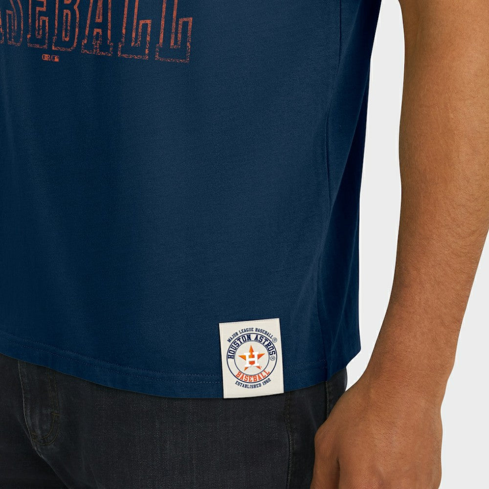 MLB Houston Astros Darius Rucker Collection by Fanatics Distressed Sleeve Stripe T-Shirt