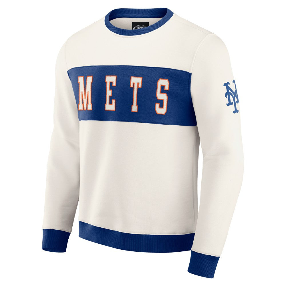 MLB New York Mets Darius Rucker Collection by Fanatics Colorblock Crewneck Sweatshirt