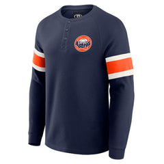 MLB Houston Astros Darius Rucker Collection by Fanatics Waffle-Knit Raglan Long Sleeve Henley T-Shirt