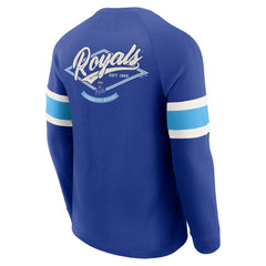 MLB Kansas City Royals Darius Rucker Collection by Fanatics Waffle-Knit Raglan Long Sleeve Henley T-Shirt