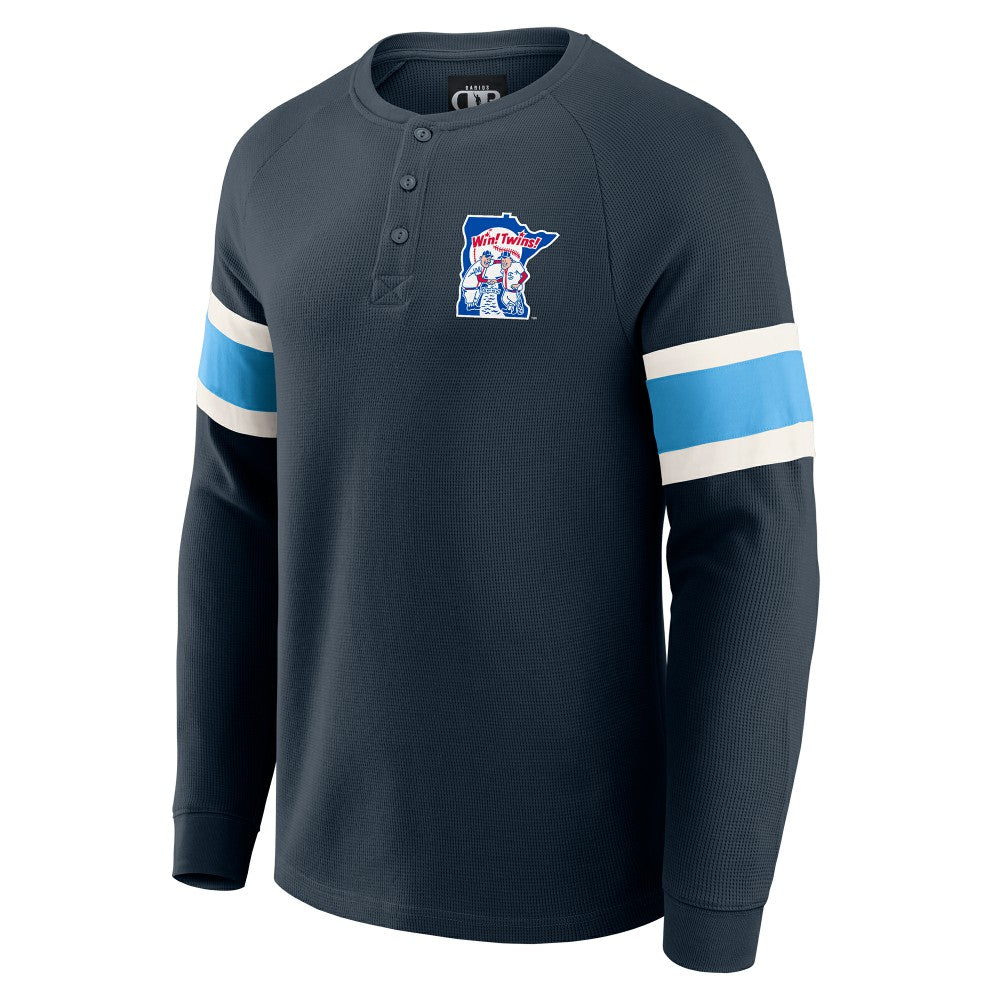 MLB Minnesota Twins Darius Rucker Collection by Fanatics Waffle-Knit Raglan Long Sleeve Henley T-Shirt