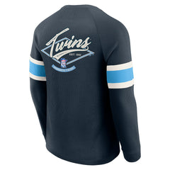 MLB Minnesota Twins Darius Rucker Collection by Fanatics Waffle-Knit Raglan Long Sleeve Henley T-Shirt