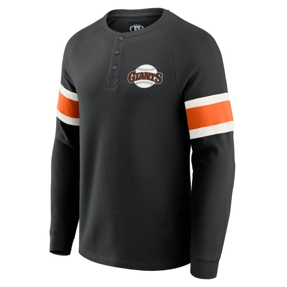 MLB San Francisco Giants Darius Rucker Collection by Fanatics Waffle-Knit Raglan Long Sleeve Henley T-Shirt
