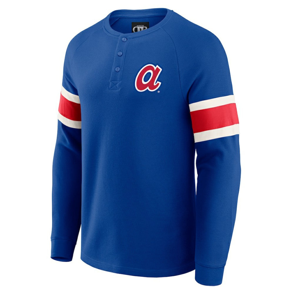 MLB Atlanta Braves Darius Rucker Collection by Fanatics Waffle-Knit Raglan Long Sleeve Henley T-Shirt