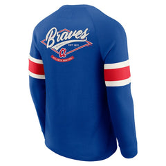 MLB Atlanta Braves Darius Rucker Collection by Fanatics Waffle-Knit Raglan Long Sleeve Henley T-Shirt