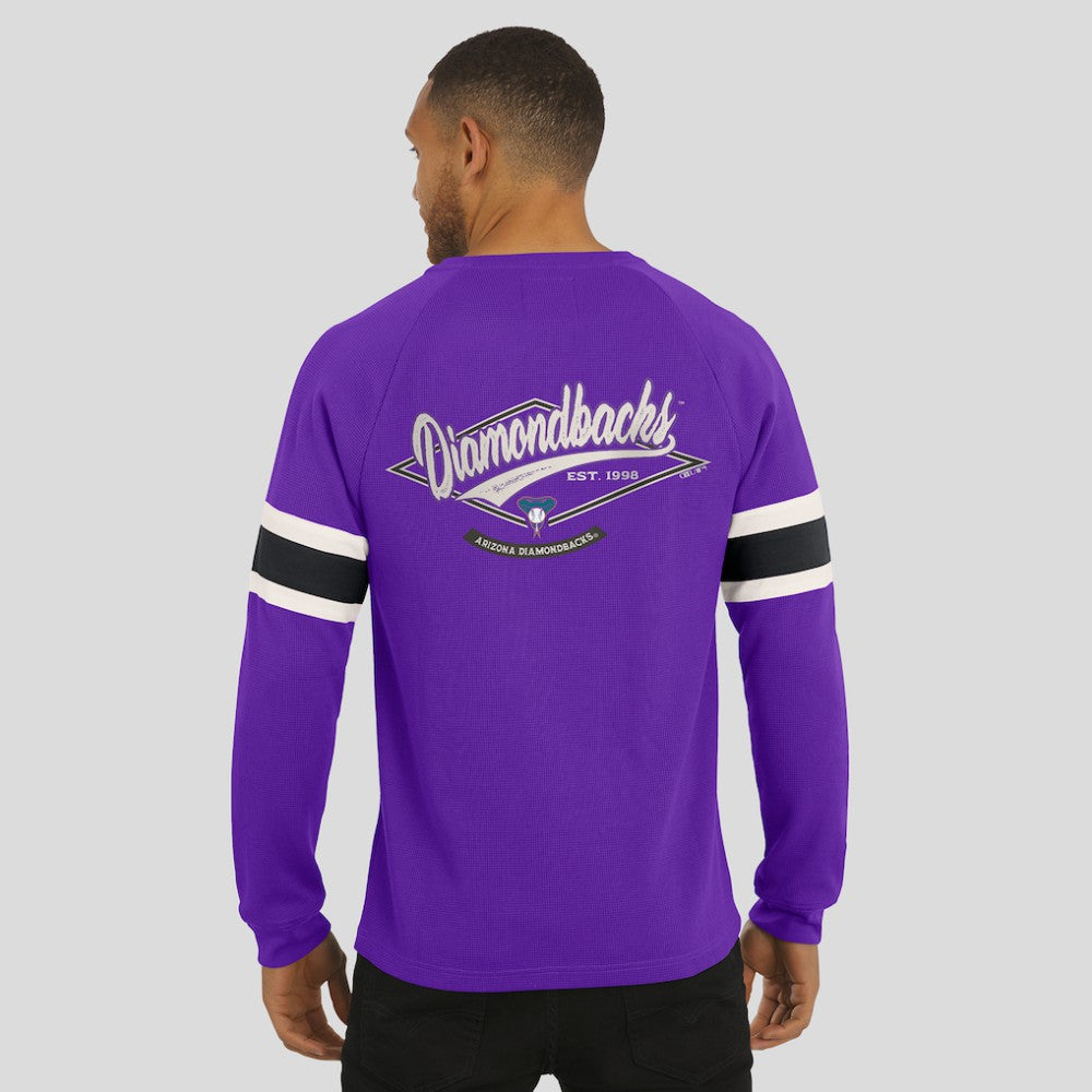 MLB Arizona Diamondbacks Darius Rucker Collection by Fanatics Waffle-Knit Raglan Long Sleeve Henley T-Shirt
