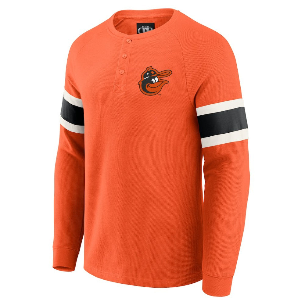 MLB Baltimore Orioles Darius Rucker Collection by Fanatics Waffle-Knit Raglan Long Sleeve Henley T-Shirt